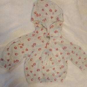 Carter's White and Red Sweatshirt with Heart Pattern​